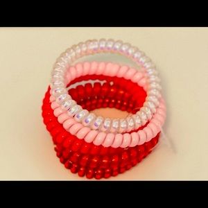 Valentine’s colors Skinny Hair Coils / Ties